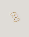 Sparks Stainless Steel 3 Pack Gold Rings
