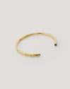 Brazalete Cane Cianita Baño Oro