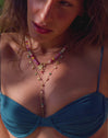Collar Bali Stones Acero Baño Oro