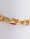 Link Rainbow Enamel Gold Bracelet