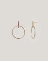 Ophelia Pink  Stainless Steel Gold Earrings