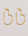 Cuore Gold Hoop Earrings