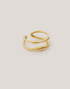 Double Air Stainless Steel Gold Ring
