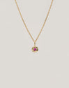 Charm Mini Birthstone Plata Baño Oro