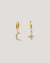 Pendientes Polar Moon Spark Baño Oro