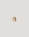 Single Hoop Earring Cleo M Black Gold Plated
