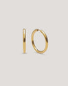 Carmen L Stainless Steel Gold Hoop Earrings