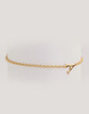 Pulsera Single Letter Acero Baño Oro - vista 7