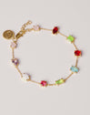 Pulsera Drop Orquidea Baño Oro