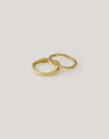 Neo Stainless Steel Gold 2 Pack Rings