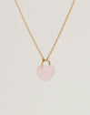 Sweet Heart Stone Gold Necklace