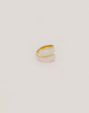 Anillo Abbraccio White Acero Baño Oro