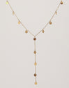 Collar Y Mini Moon Acero Baño Oro