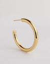 Tube Stainless Steel Gold Hoop Earring 