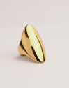 Hippie Stainless Steel Gold Ring 