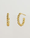 Pebble Spark Gold Hoop Earrings