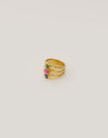 Candela Stones Ring Steel Gold Plated