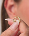 Spiral Drop Gold Earrings