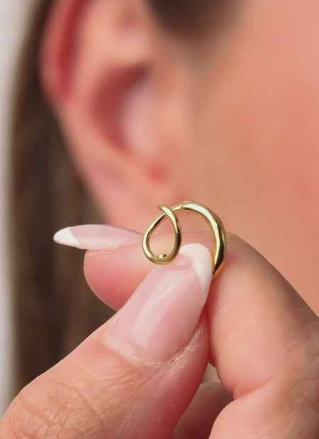 Spiral Drop Gold Earrings