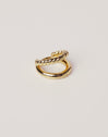 Double Tressia Gold Single Earring