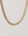 Tape Choker Steel Gold