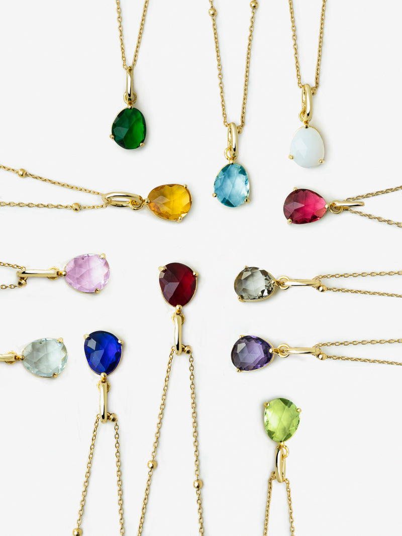 Birthstones Gold Charm