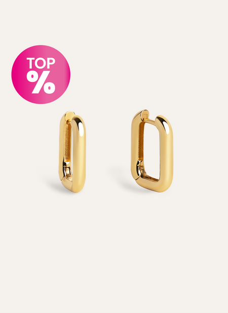 Pendientes Aro Mini Pipe Baño Oro