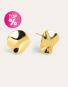 Pendientes Waves Acero Baño Oro