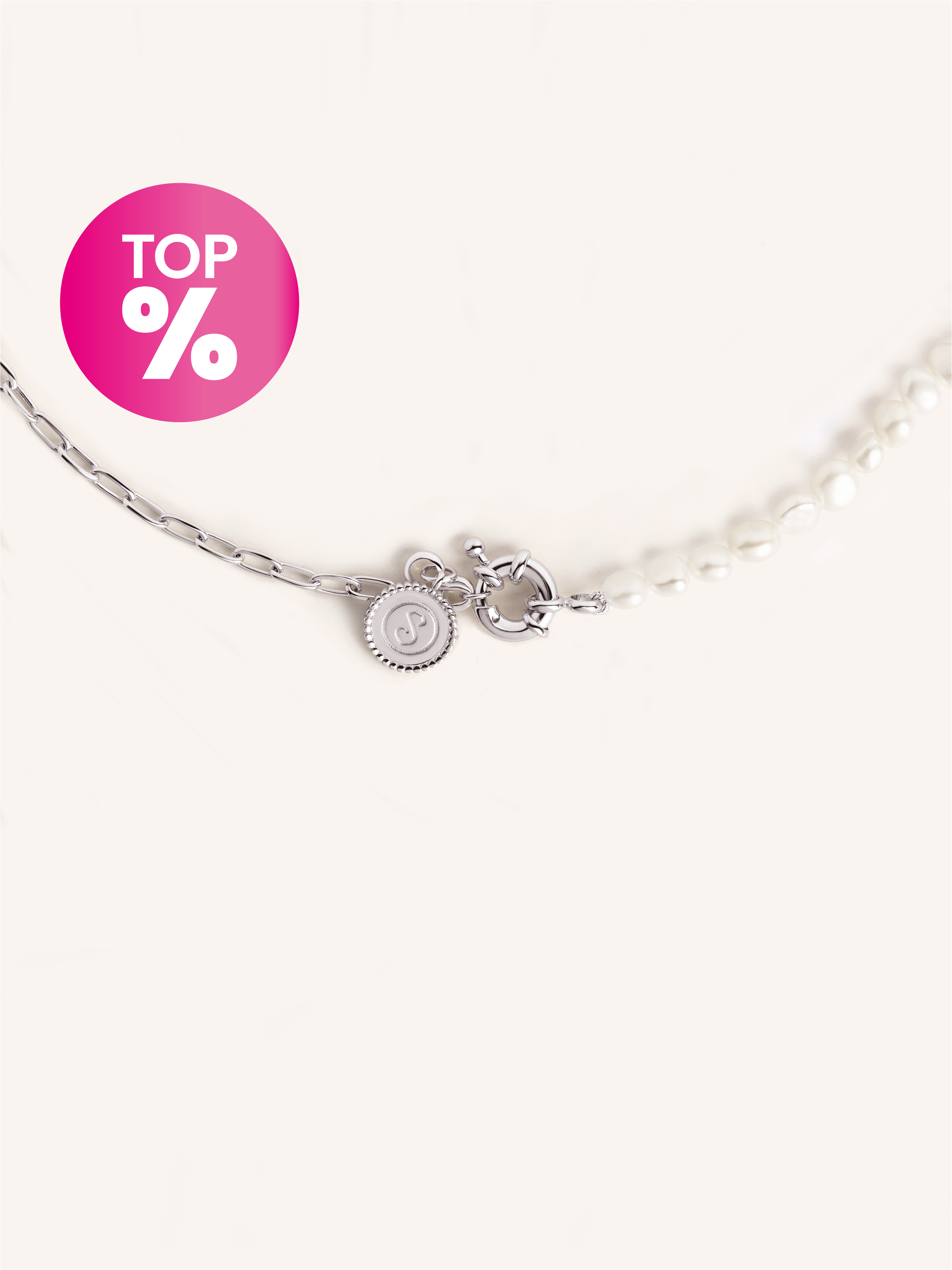 Collar Chic Pearl Acero
