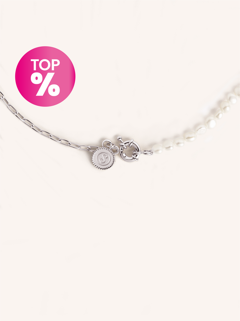 Collar Chic Pearl Acero