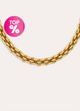 Collar Big Rope Acero Baño Oro