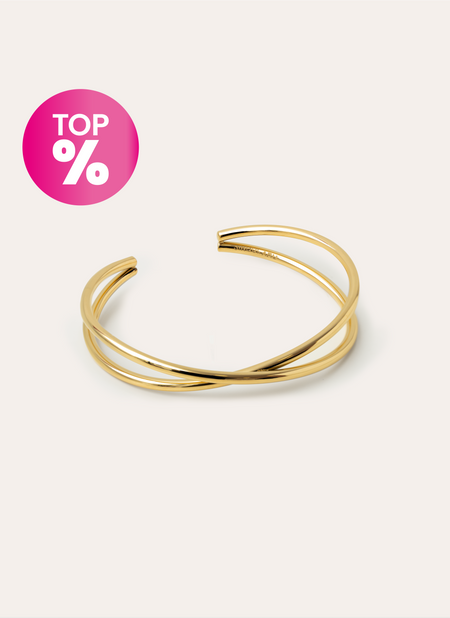 Cross Stainless Steel Gold Bracelet