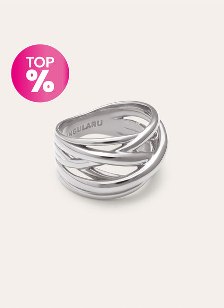 Anillo Triple Cross Acero