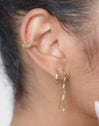 Stars Hole Gold Hoop Earrings
