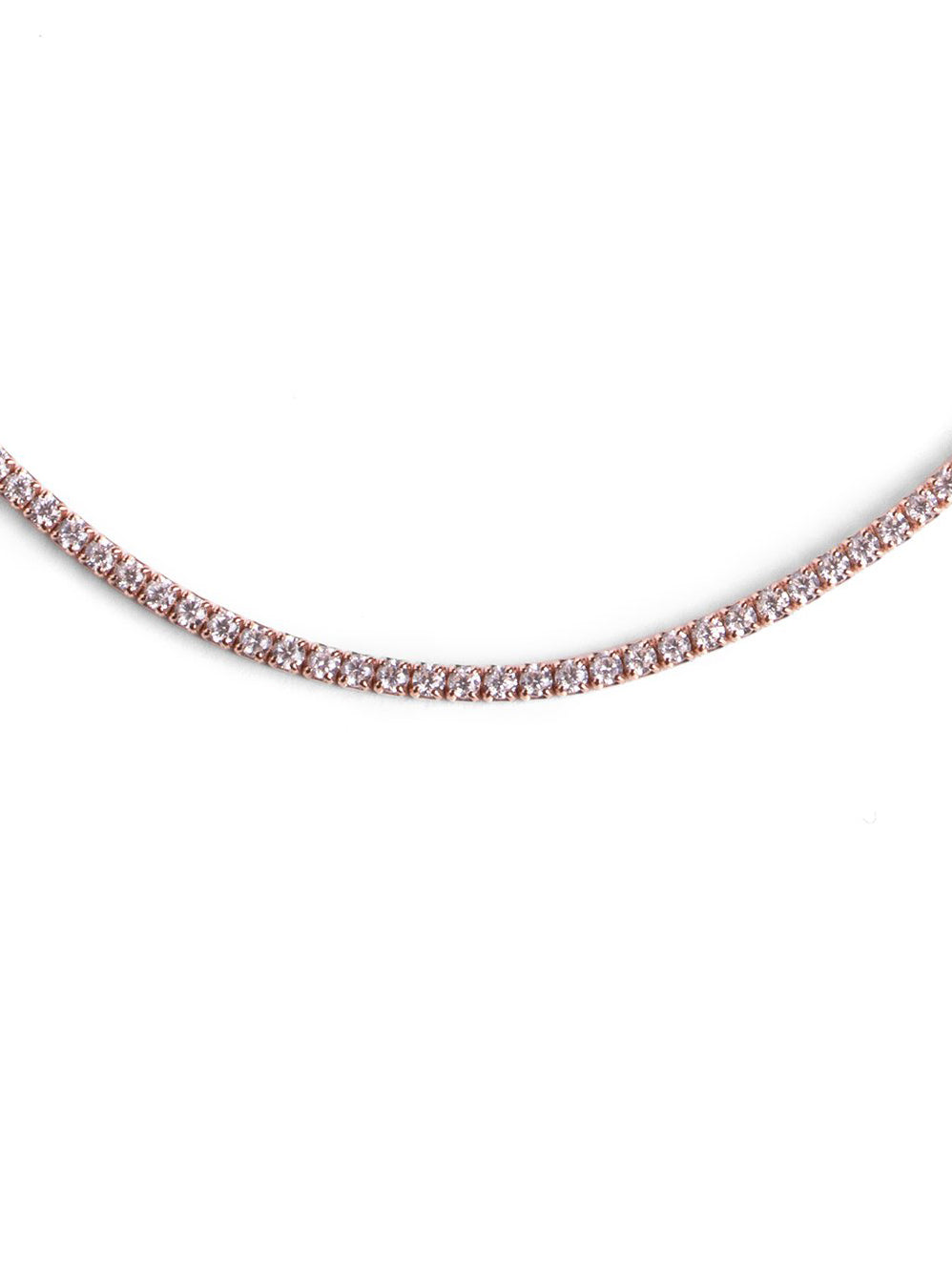 Collar Riviere Spark Plata Baño Oro Rosa