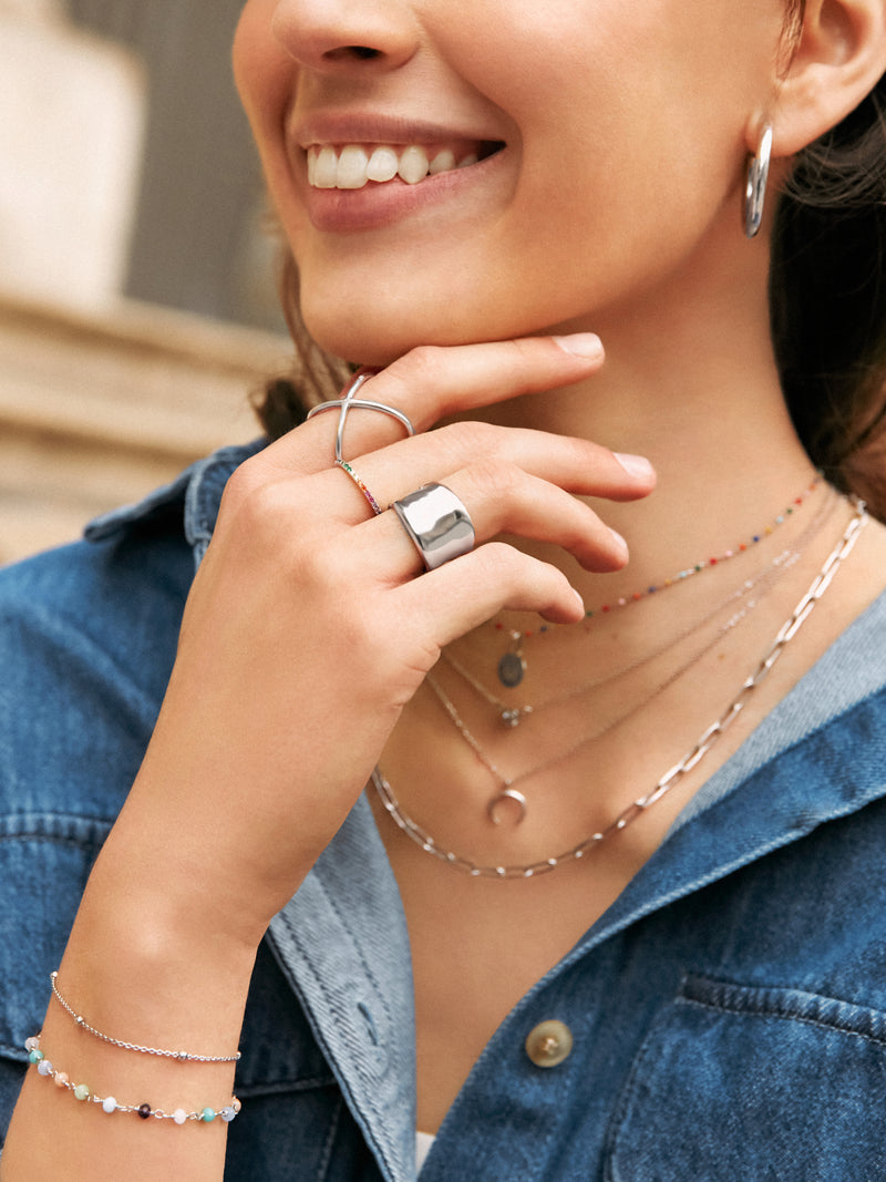 Cleo Colors Silver Ring