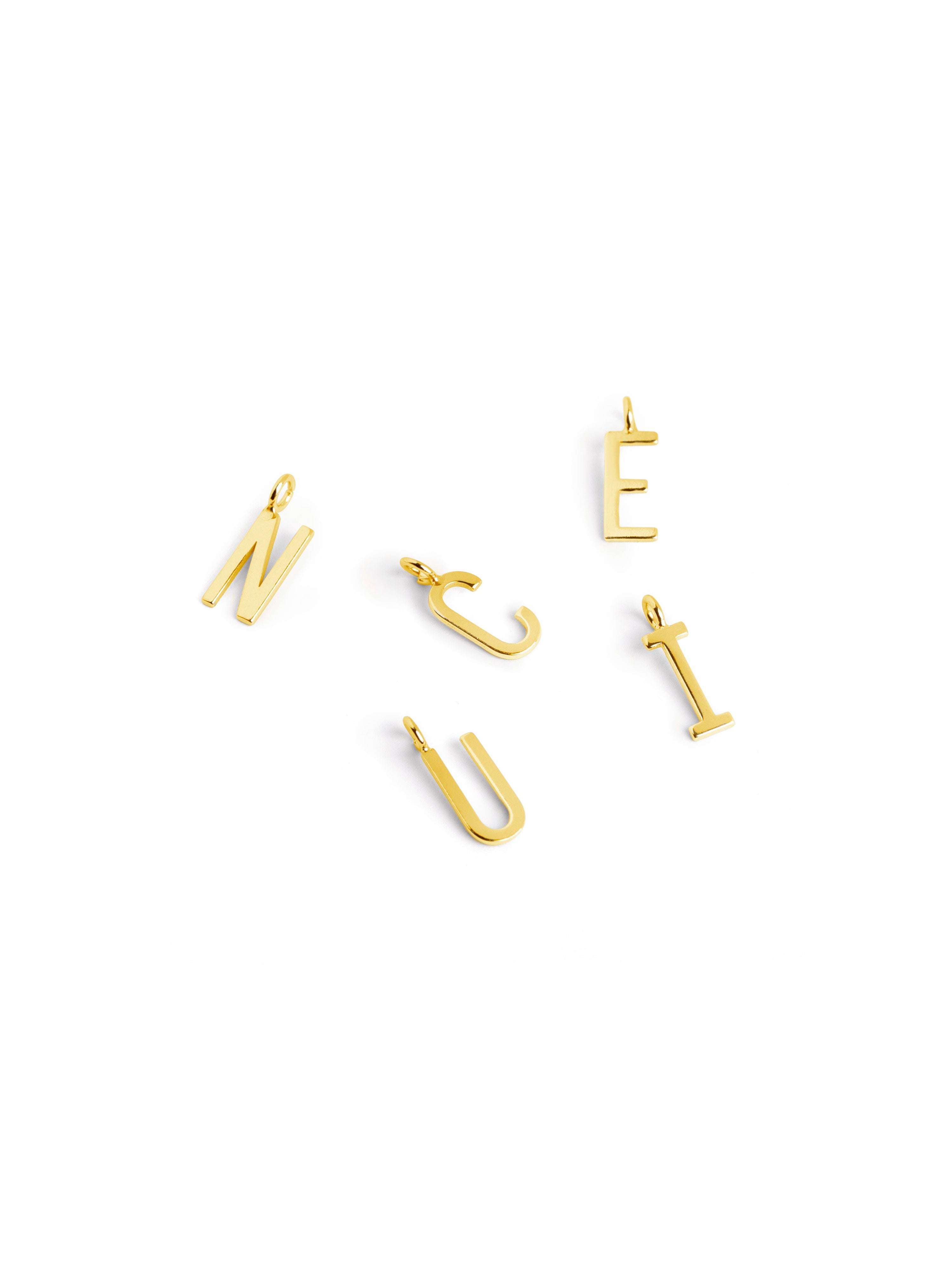 Gold Initial Personalized Letters Necklace A