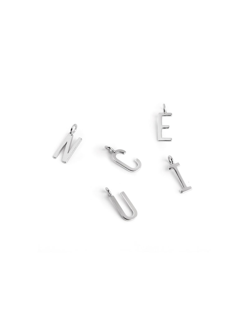 Silver Initial Personalized Letters Necklace A