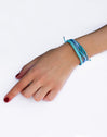Pack 2 Pulseras Blue Vanilla & Bubble Gum Pebbles Plata - singularu