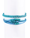 Pack 2 Pulseras Blue Vanilla & Bubble Gum Pebbles Plata - singularu