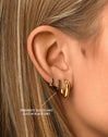 Cleo M Black Gold Hoop Single Earring