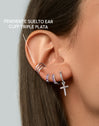 Triple Silver Ear Cuff Single Earring
