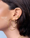 Ankara Gold Hoop Earrings