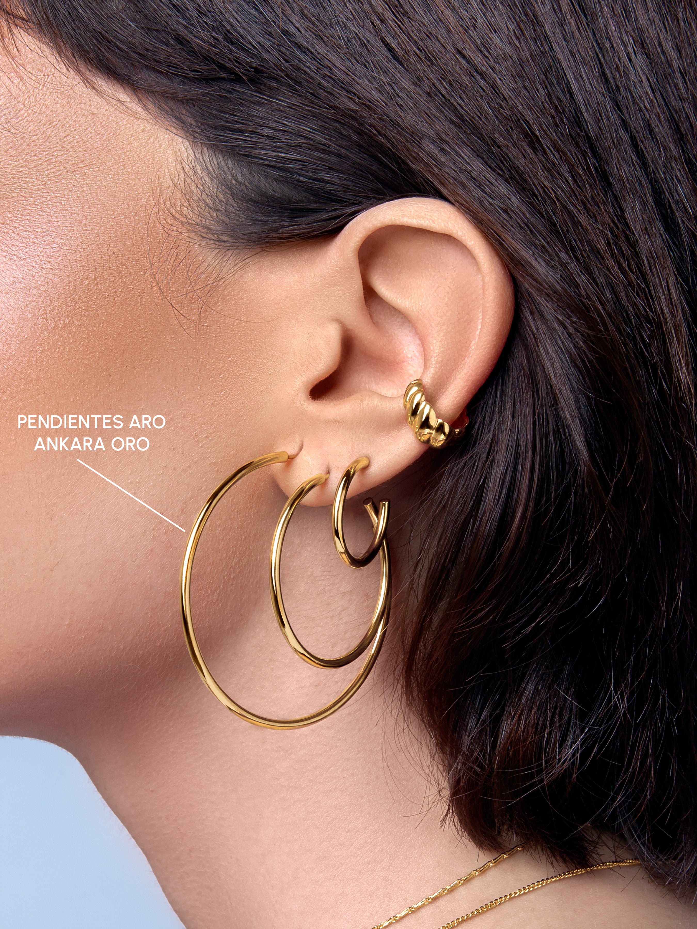 Ankara Gold Hoop Earrings