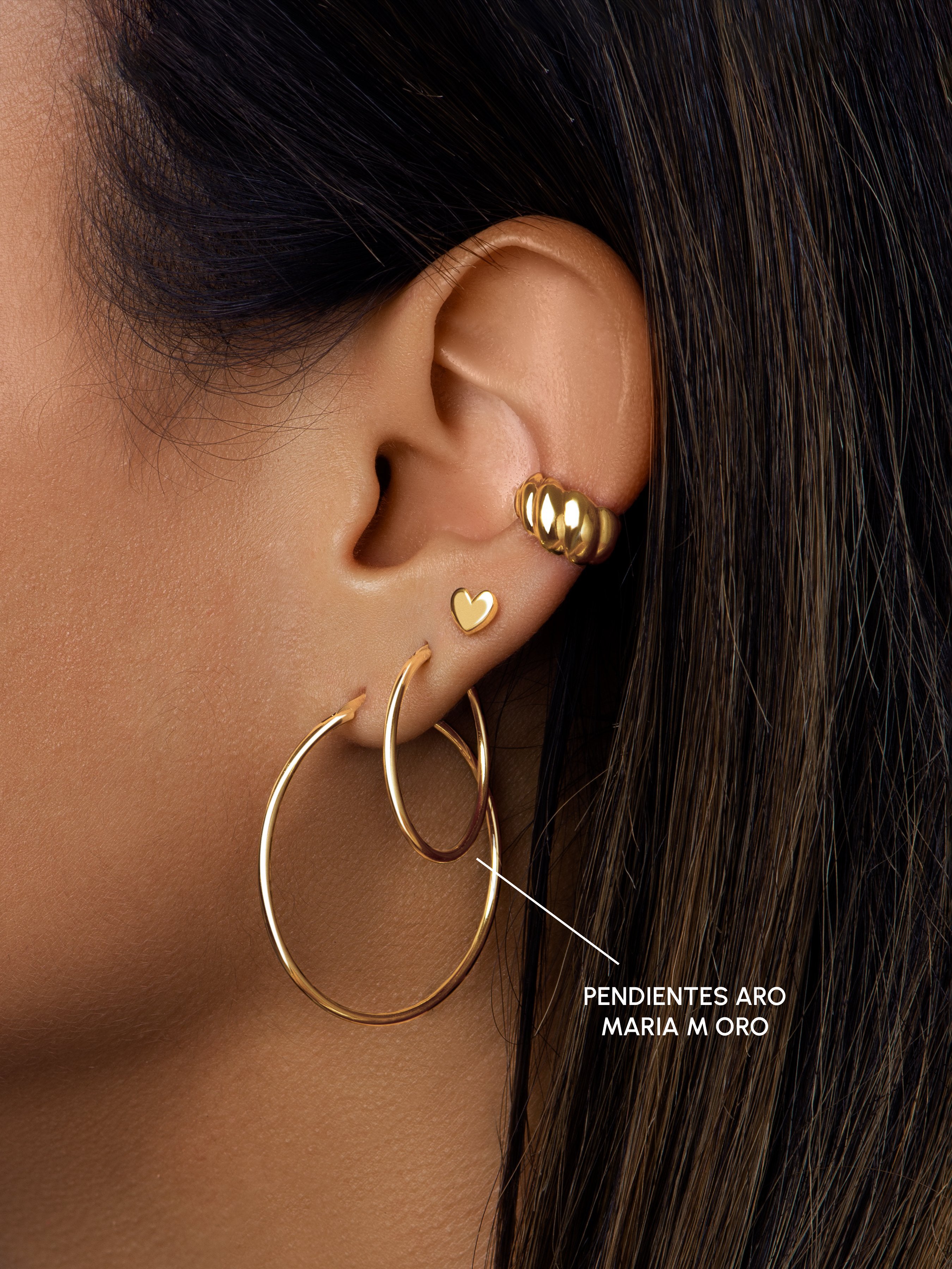 Maria M Gold Hoop Earrings