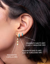Pendientes Capella Plata Baño Oro