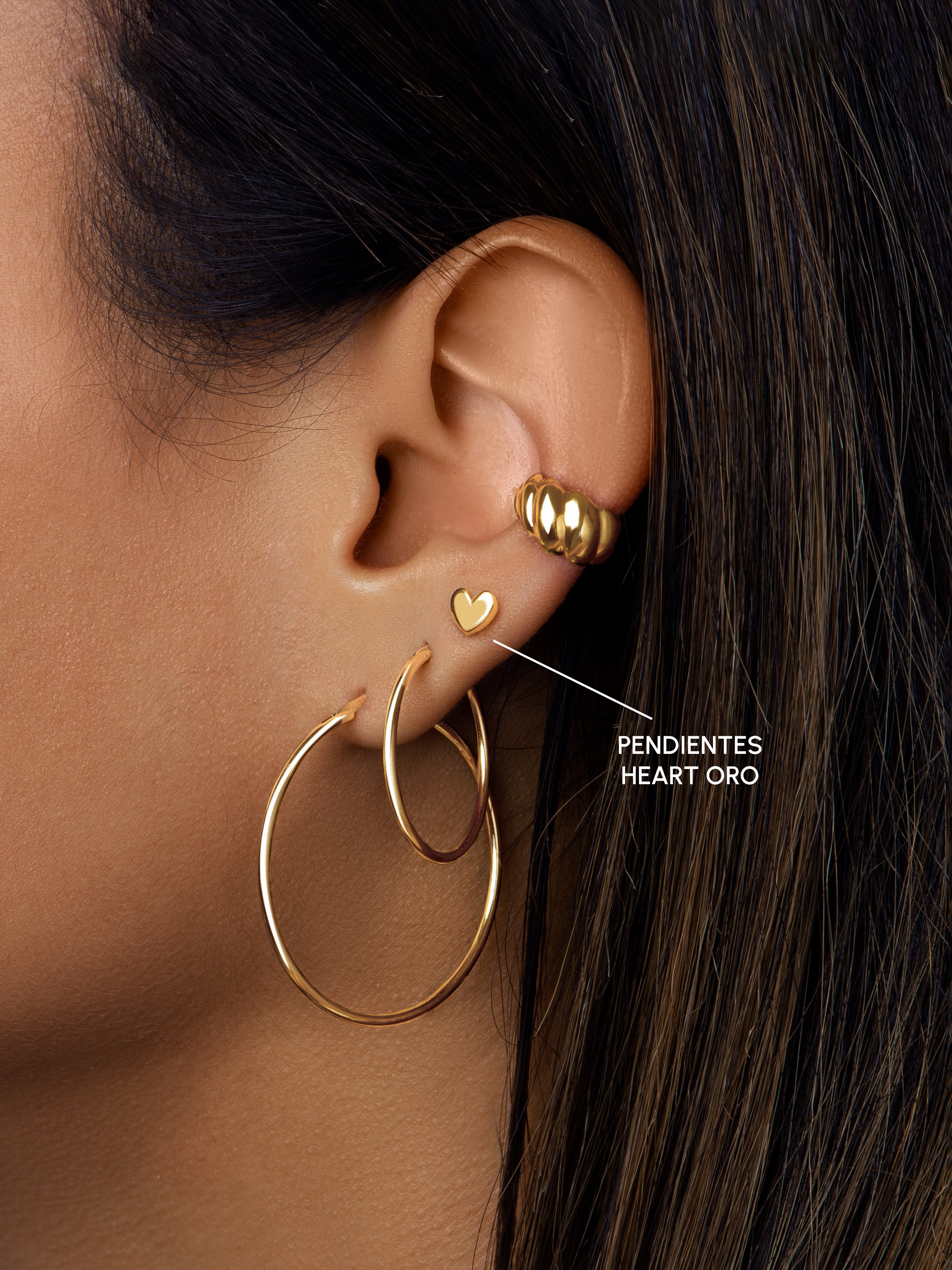 Hearts Gold Earrings