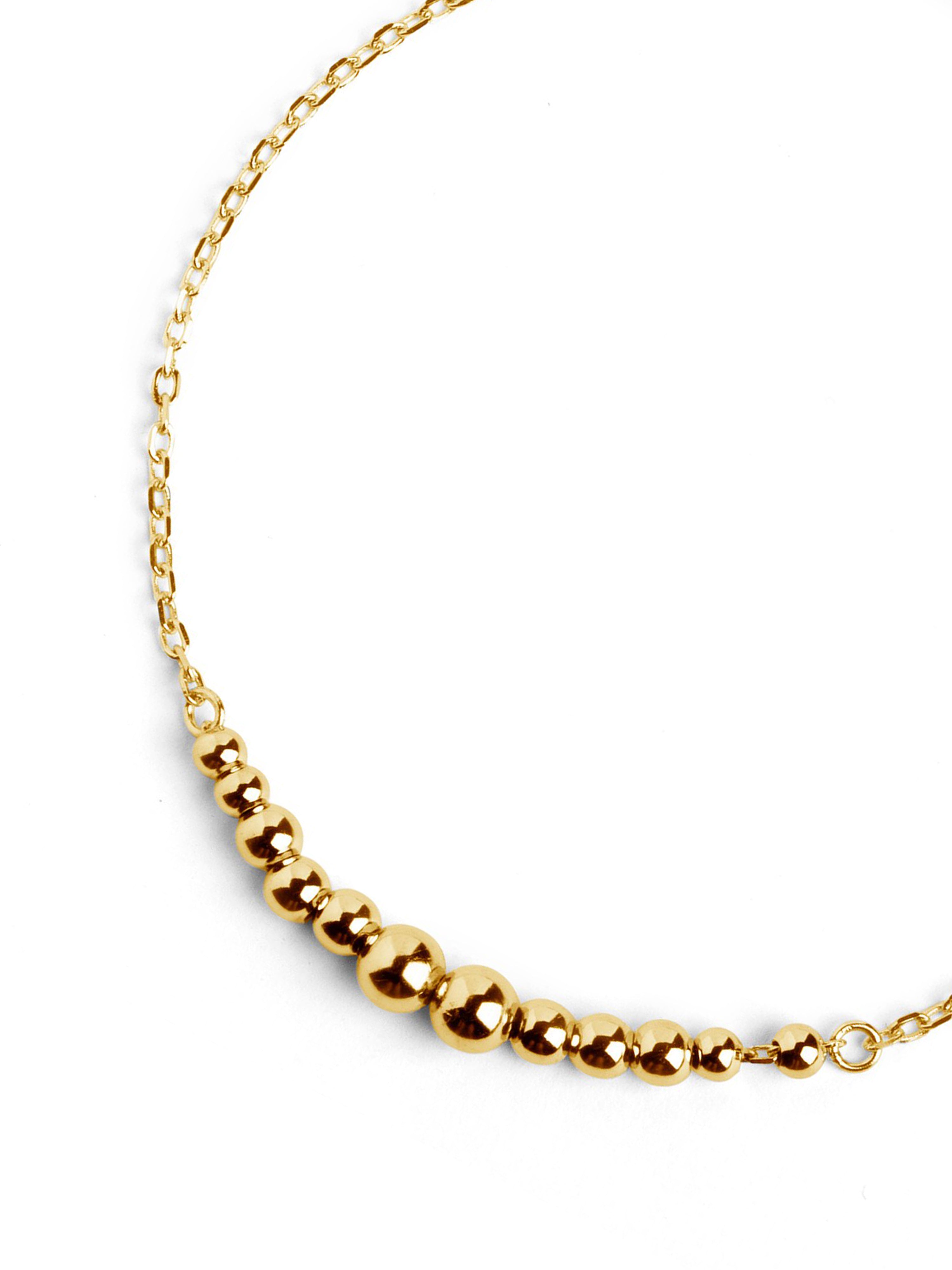 Pulsera 12 Pebbles Plata Baño Oro