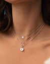 Diamond + Mini Moonset 2 Silver Necklaces Pack