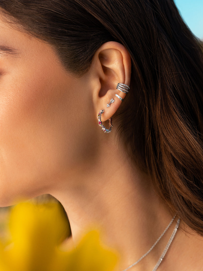 Cleo S Silver Hoop Single Earring